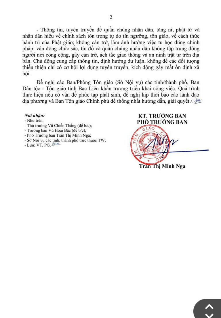 Ban tôn giáo Chính phủ và Giáo hội Phật giáo Việt Nam ra văn bản về ‘sư Thích Minh Tuệ’