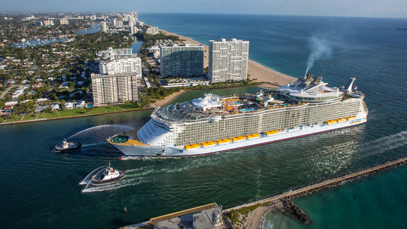 Oasis of the Seas, the first of Royal Caribbean International's Oasis-class ships, became the largest cruise ship in the world more than a decade ago before being surpassed by her sister ships. Oasis of the Seas was 225,282 GT at launch but was expanded to 226,838 GT after <a href="https://www.travelpulse.com/news/cruise/oasis-of-the-seas-will-offer-new-panoramic-suites" title="additional cabins were added">additional cabins were added</a> in 2019.