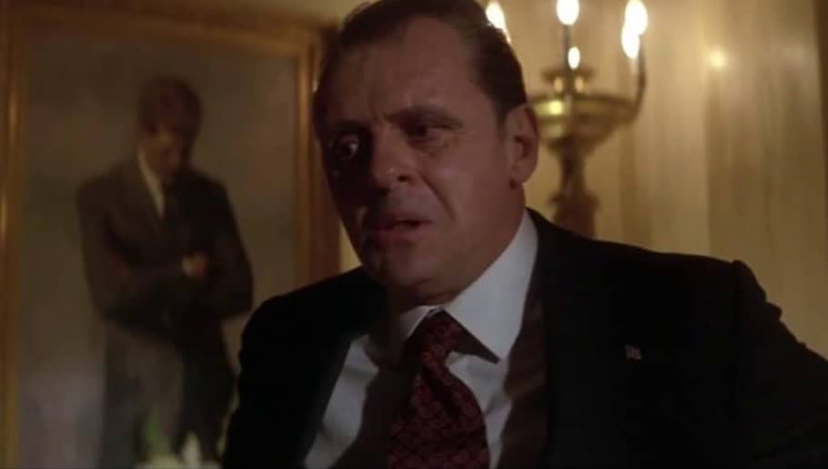 <ul> <li><strong>Delivered by:</strong> Anthony Hopkins playing Richard Nixon</li> <li><strong>Speech:</strong> "We're gonna keep it" and "You won't have Nixon to kick around anymore"</li> </ul> <p>Anthony Hopkins delivers an unforgettable, Oscar-winning performance as President Richard Nixon in Oliver Stone's 1995 film "Nixon." The movie features flashbacks of two of Nixon's most famous speeches, expertly rendered by Hopkins: his 1952 "Checkers" speech, where he defended himself against accusations of misusing political funds, and admitted his intention to keep the gift of a cocker spaniel named Checkers, and his bitter 1962 concession following his loss in the California gubernatorial election to Edmund "Pat" Brown, famously stating to the press, "You won't have Nixon to kick around anymore."</p>