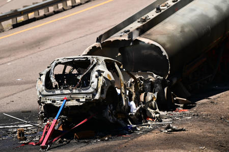 1 killed in fiery tanker-truck crash that shut down I-70 near Morrison<br><br>