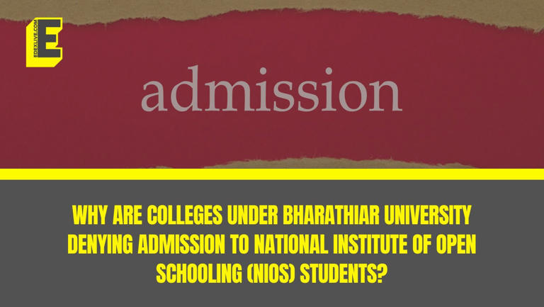 Why are Bharathiar University affiliated colleges denying admission to ...