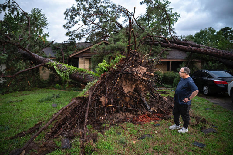 A widespread storm system hit Houston on Thursday leaving a path of destruction from Cypress to the East End.