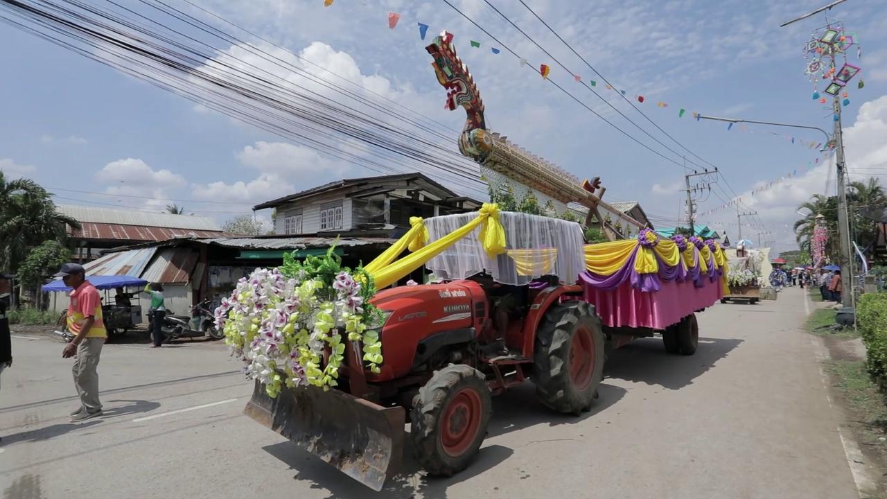 Thai villagers fire huge homemade rocket into sky to pray for rain