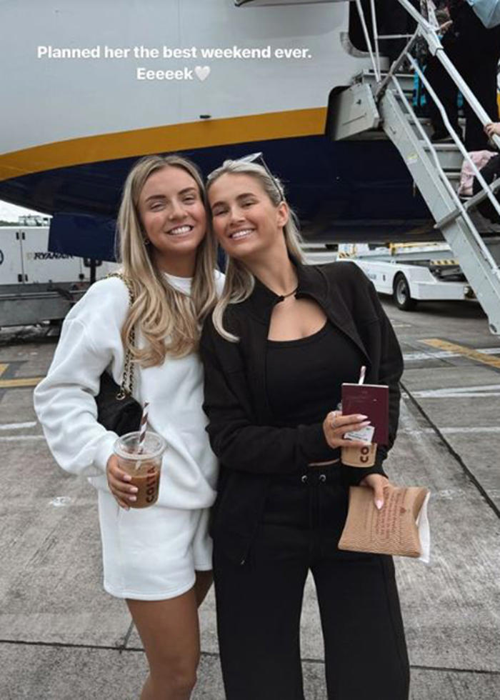 pics: molly-mae hague whisks sister zoe away for hen party on budget airline