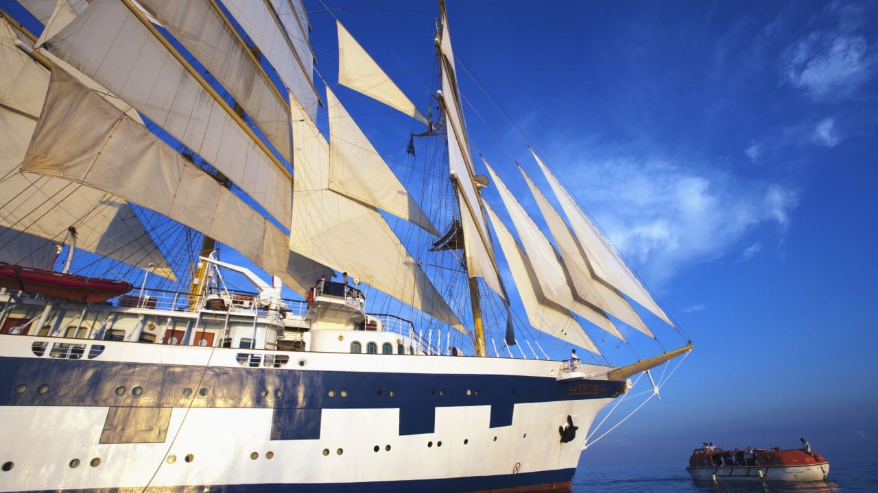 <p>One of the most unique cruises on this list is the Royal Clipper from Star Clippers. It is 439 feet long and features 19,000 square feet of open deck. It also has a total of 42 sails.</p><p>The price for this cruise depends on the destinations and the dates. Still, they range from $1,500 to over $5,000.</p>