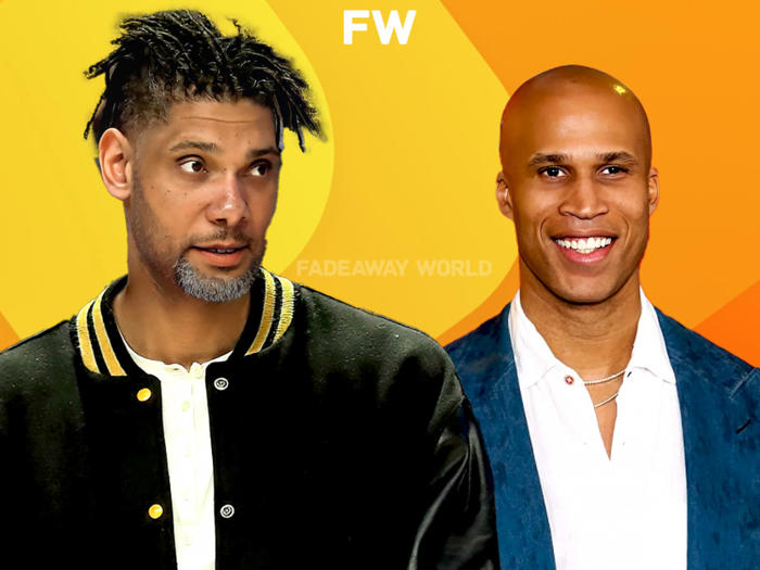 tim duncan features in hilarious video where richard jefferson borrows his nba championship trophy