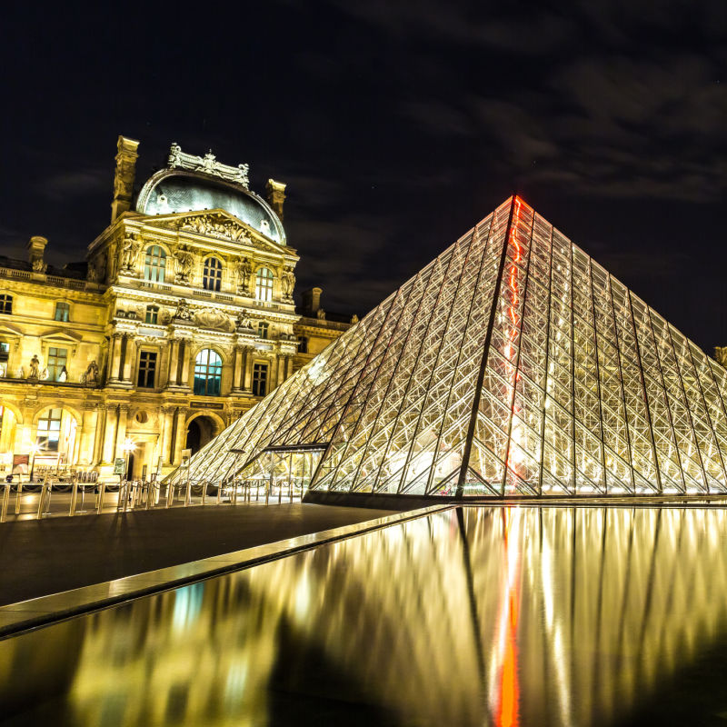 the outside of the louvre museum in paris france