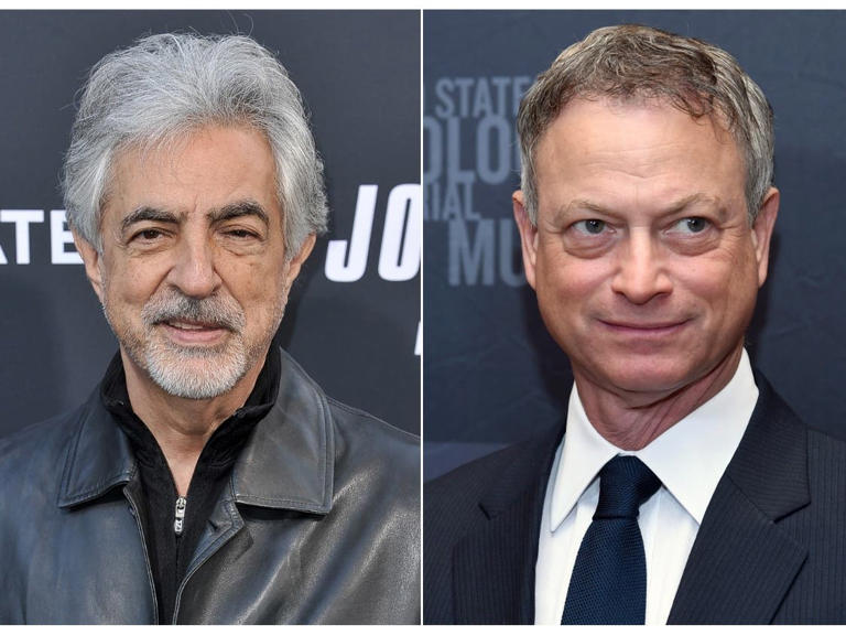 Actors Joe Mantegna and Gary Sinise are shown at film events. The duo will again host this year's National Memorial Day Concert live from the west front of the U.S. Capitol in Washington, D.C., on Sunday, May 26. It will be shown on PBS.