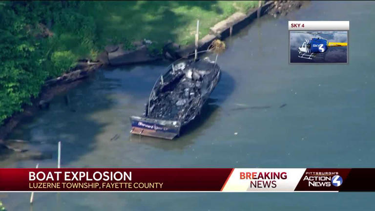 Boat explodes on Monongahela River in Fayette County