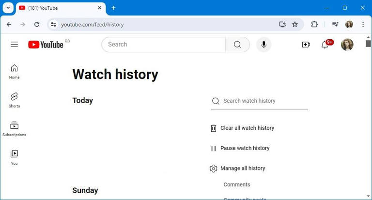 YouTube: How to see your comment history