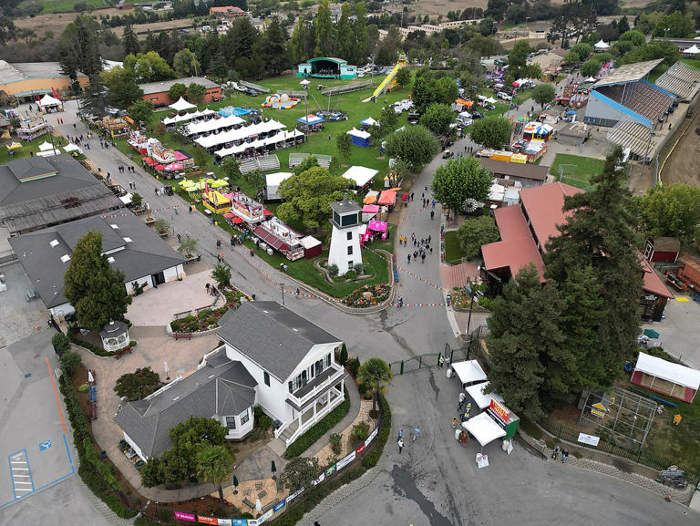 A bird's-eye view of the Santa Cruz County Fair in 2023. This year's 2024 Exhibitor's Entry Guide is now available. (Shmuel Thaler - Santa Cruz Sentinel file)
