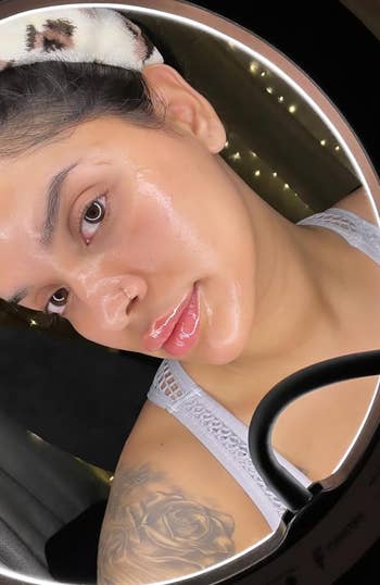 the reviewer with glowy glass skin