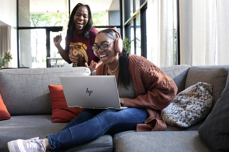 Jimalita Tillman, left, and her daughter Dorothy Jean Tillman, 18, at their home in Chicago on May 17, 2024. Tillman earned a doctorate from Arizona State. She is the youngest person ever to graduate from ASU’s behavioral health doctoral program.