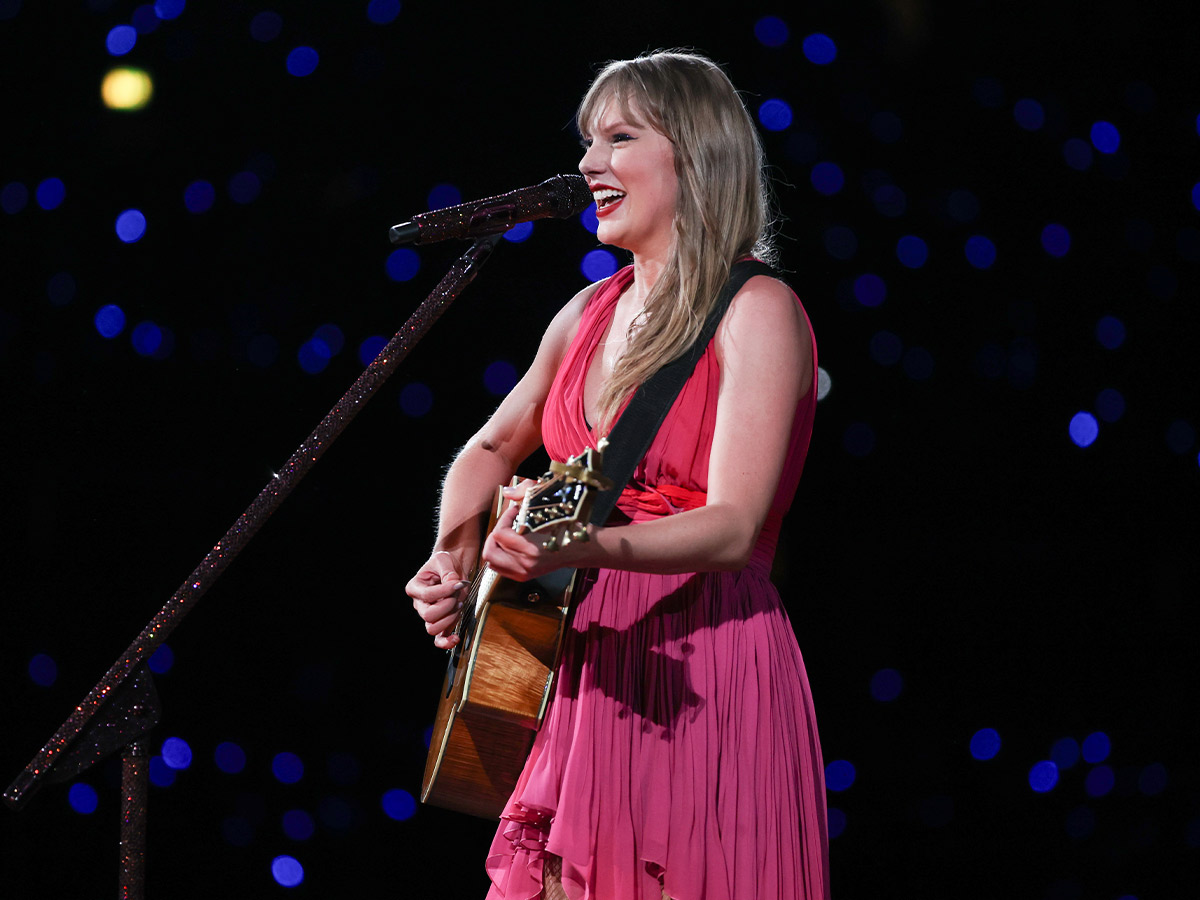 <p>Even the Surprise Songs got a makeover. The high-low flowy dress with a low neckline isn't necessarily too different from her original Surprise Song dresses, except for one key adjustment: no sleeves!</p> <p>Between sets, Taylor has to change from one outfit to another within minutes, and she always seemed to get stuck in the cold-shoulder sleeves of the other dresses. Now, her arms are free!</p>