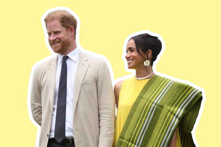 Prince Harry and Meghan Markle photographed in Lagos, Nigeria, May 12, 2024. The couple should approach future visits with caution "The Royal Report" podcast has discussed.