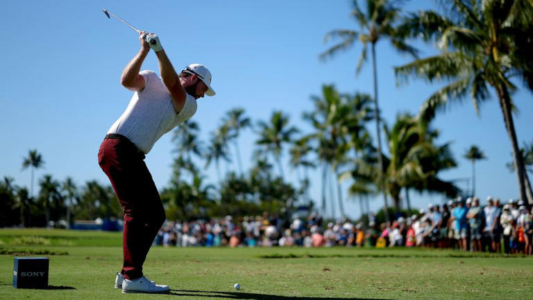 Murray plays his shot from the 17th tee during the final round of the Sony Open in Hawaii at Waialae Country Club on January 14, 2024 in Honolulu, Hawaii. - Kevin C. Cox/Getty Images