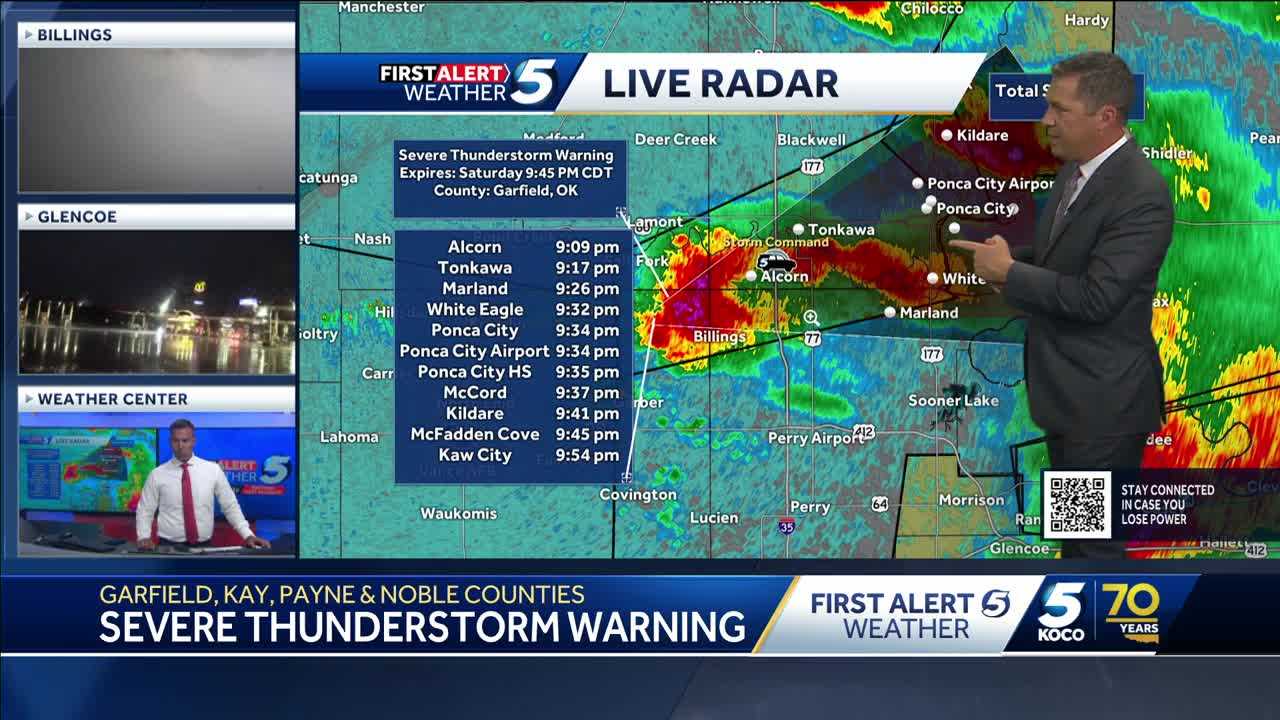 UPDATES: Tracking Severe Storms Moving Across Oklahoma