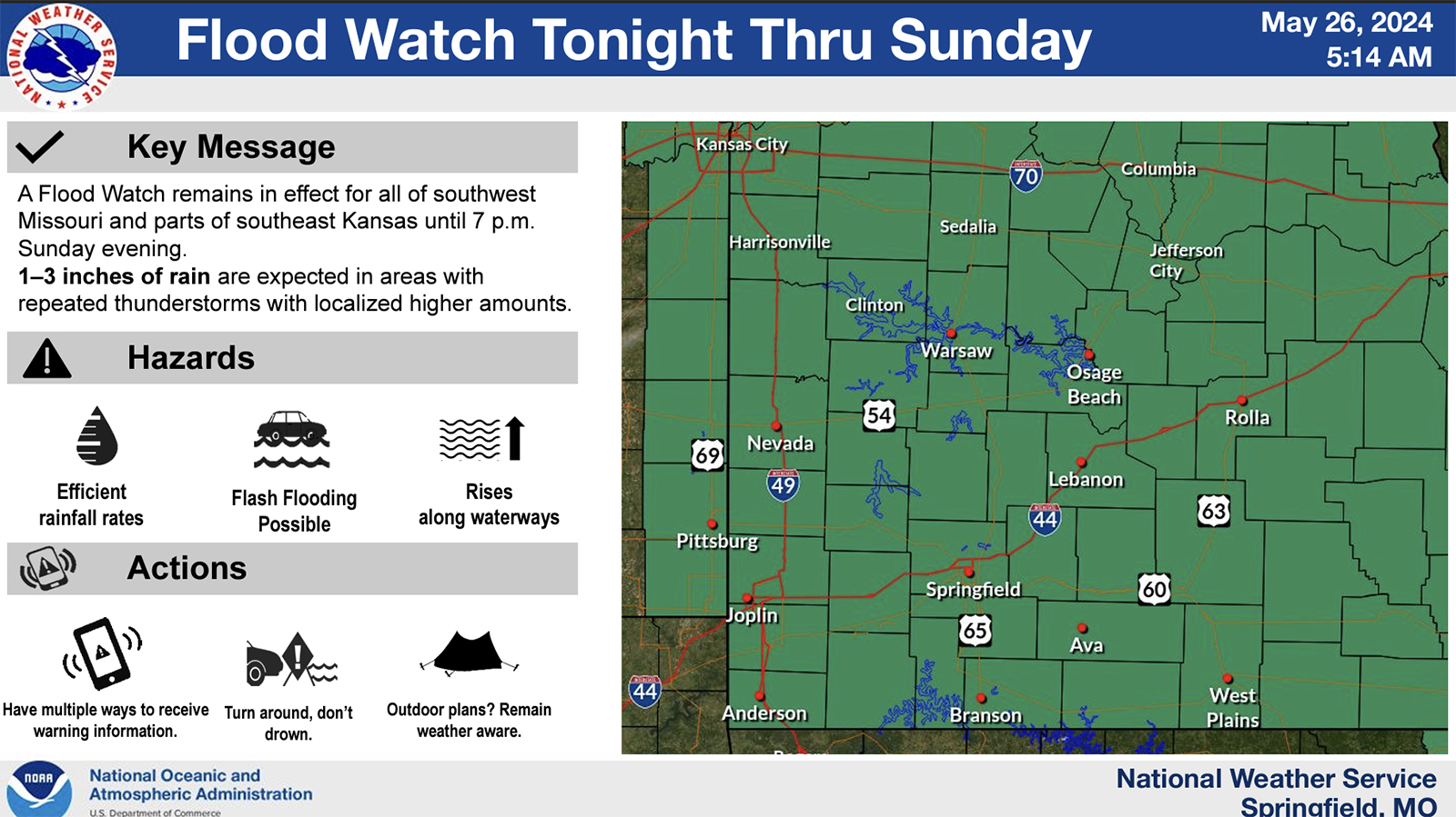 Forecast: Stormy Weather; Portion Of Texas County Under Flood Warning