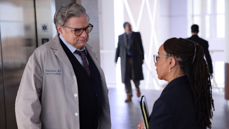 CHICAGO MED -- "I Make a Promise, I Will Never Leave You" Episode 9005 -- Pictured: (l-r) Oliver Platt as Dr. Daniel Charles, S. Epatha Merkerson as Sharon Goodwin -- (Photo by: George Burns Jr/NBC)