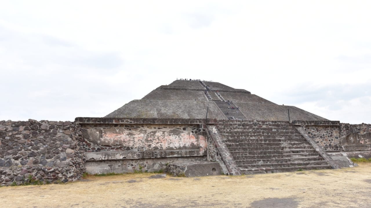 <p><strong>Age</strong>: Approximately 1,800-2,200 years old (200 AD)<br> <strong>Location</strong>: Teotihuacan, Mexico</p> <p>Built around 200 AD, the Pyramid of the Sun is a massive stone pyramid that was the centerpiece of a sprawling urban complex. It was the home to over 100,000 people at its peak.</p> <p>The Pyramid of the Sun is notable not only for its size but also for its precise alignment with the surrounding structures and the movements of the heavens. The pyramid’s base is almost perfectly square, and its sides are aligned with the cardinal directions. (<a href="https://study.com/learn/lesson/teotihuacan-pyramid-of-the-sun.html#:~:text=Teotihuacan's%20Pyramid%20of%20the%20Sun,-The%20Teotihuacan%20Pyramid&text=It%20is%20the%20most%20impressive,on%20top%20of%20the%20other.">ref</a>)</p>
