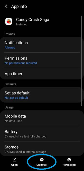 Delete Unused Apps & Games on to free up space on Android