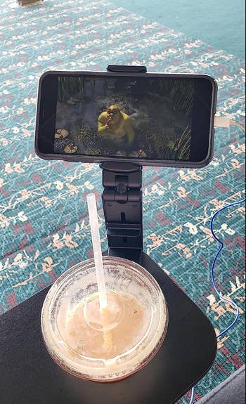 Same device used to prop a phone up on a flat table surface