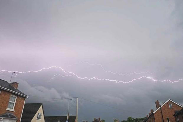 Stunning pictures show sheet lightning across Worcestershire during storm