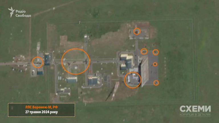 ©Russian long-range target detection station Voronezh-M in Orenburg Oblast, 26 May 2024. Photo: Schemy