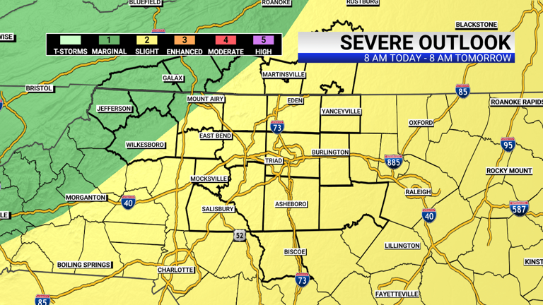 Storms possible on your Memorial Day in the Piedmont Triad