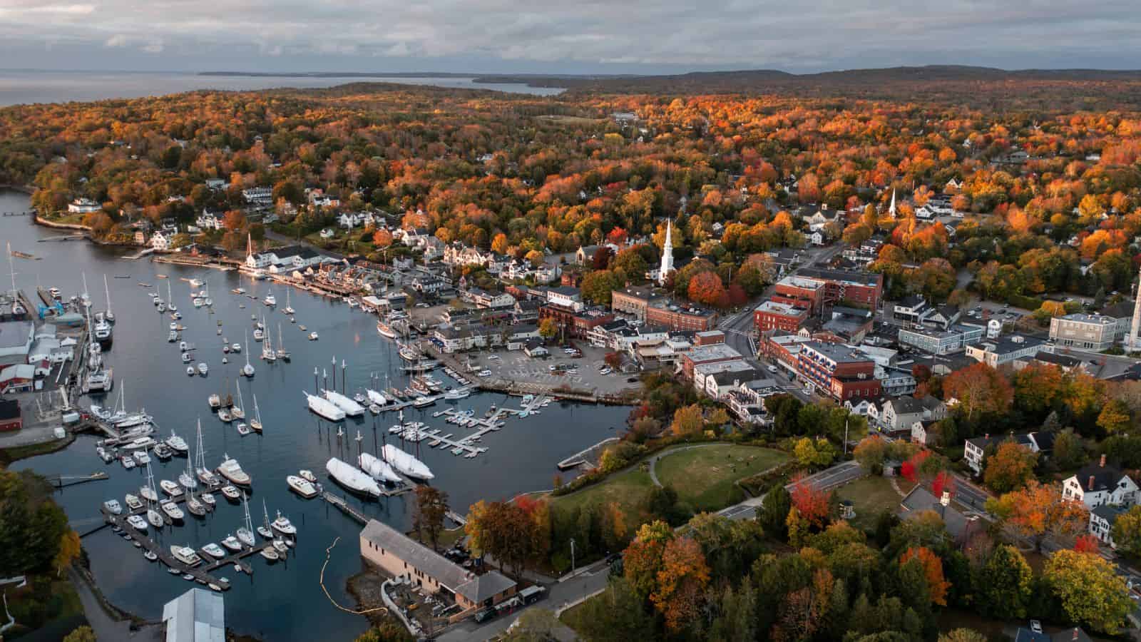 <p>Neighboring Rockport is Camden, a small town on Penobscot Bay in the Midcoast region of Maine. Embark on trains at Camden Hills State Park for one of the best views of the harbor, or talk a walk amongst 19th-century homes.</p>