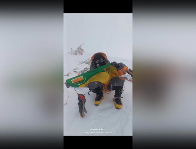 Landry Warnez made it to the top of Mount Everest earlier this month.