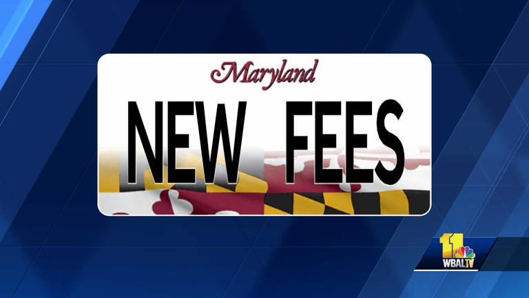 new fees, maryland license plate