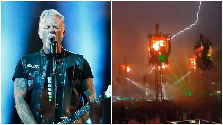  Watch Metallica get upstaged by lightning bolts during Master Of Puppets on the opening night of their latest tour 