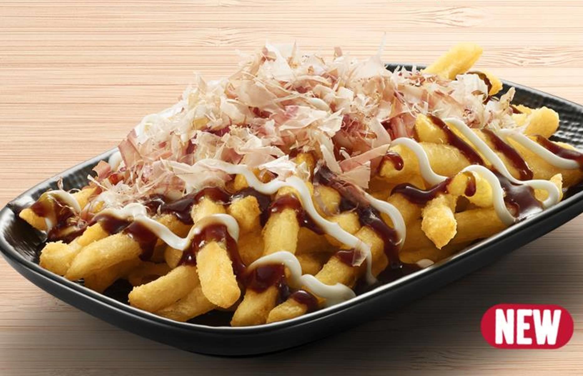 <p>Taking inspiration from Japan, KFC Singapore launched two new items in 2018: the Tori Katsu Burger and Bonito Fries. You may have tried chicken katsu, but more surprising were the Bonito Fries. This take on loaded fries was artistically drizzled with katsu sauce and mayo, then topped with a heap of salty bonito flakes, made with dried bonito, a fish from the mackerel and tuna family.</p>