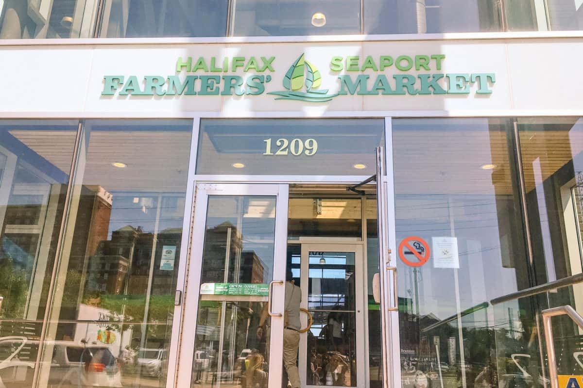 <p>The Halifax Farmers’ Market is on the harbor and next door to Pier 21. This dedicated space has food vendors, vegetable sellers, handicrafts, and more. My kids enjoyed eating wild blueberries by the handful, and I enjoyed eating the province food called the Donair kebab (basically just a Donner kebab).</p><p>There is plenty of seating on the 2nd level and beautiful views of the water.</p><p>Plan on 1 hour.</p>