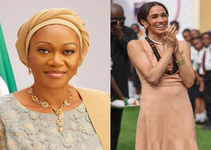 nigeria’s first lady clarifies: no criticism of markle’s wardrobe