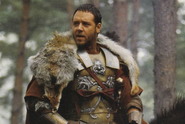 <p>Russell Crowe is a New Zealand actor that came to international attention after starring as the Roman General Maximus Decimus Meridius in the historical epic period piece <i>Gladiator. </i></p> <p>Although he has also had impressive performances outside of the war genre, such as <i>A Beautiful Mind, The Insider, American Gangster, </i>and others, some of his other battle-heavy films include <i>Master and Commander, Far Side of the World, Robin Hood, </i>and <i>Les Miserables. </i>For his impressive performance in <i>Gladiator, </i>he took home the Academy Award for Best Actor. </p>