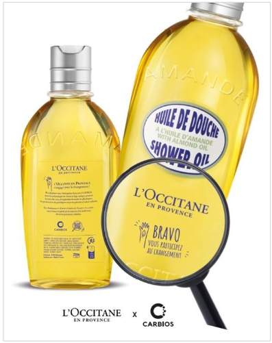 L’OCCITANE en Provence's first bottle made from 100% enzymatically recycled PET using CARBIOS' technology. Image Credit: CARBIOS
