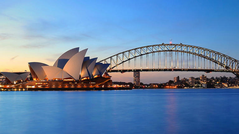 Panorama of Sydney Harbour.