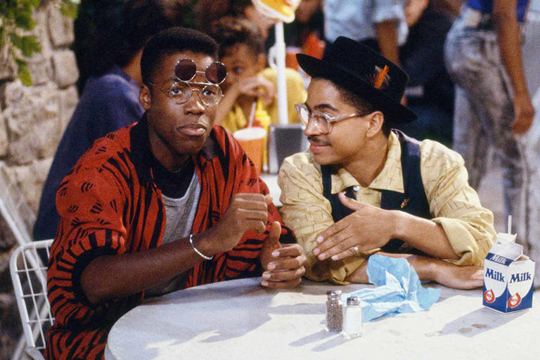 Bob Gersny/NBCU /getty Kadeem Hardison as Dwayne Wayne and Darryl M. Bell as Ron Johnson in 1988's 'A Different World'
