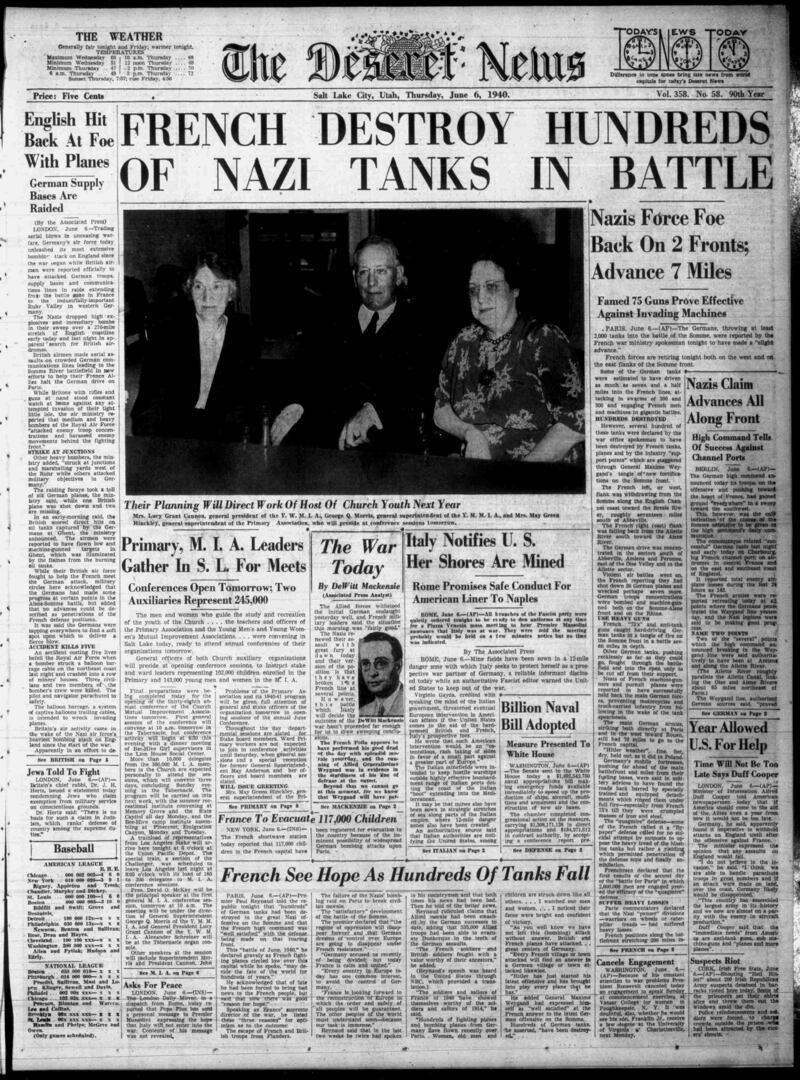 Deseret News archives: Evacuation at Dunkirk a pivotal moment in history