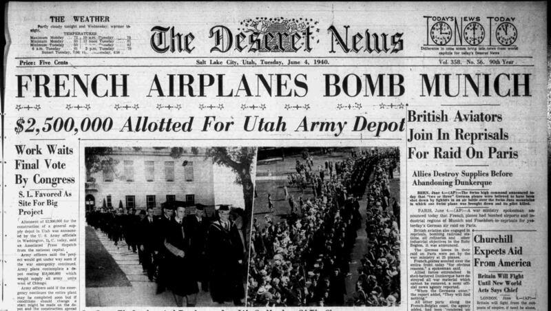 Deseret News archives: Evacuation at Dunkirk a pivotal moment in history