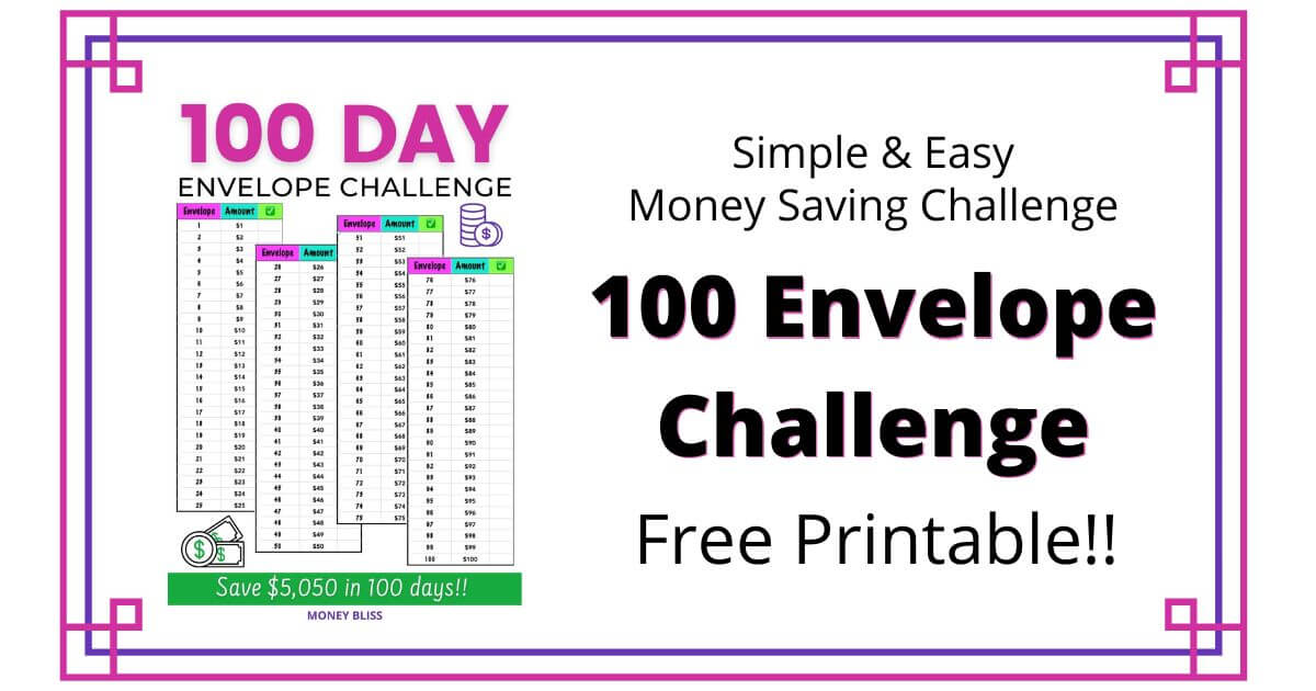 The Best Envelope Challenge for You to Save Money for Free Printable Envelope Savings Challenge