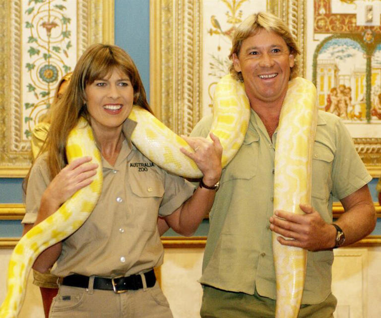 Steve and Terri Irwin pictured in 2002 before the Crocodile Hunter's tragic death in 2006. Photo / Getty Images