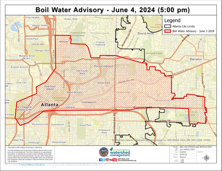 UPDATE: Boil Advisory Remains For Parts Of Atlanta Until State Agency ...