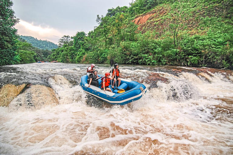 One of Hulu Selangor’s tourism attractions is guided whitewater rafting over an 8km river.