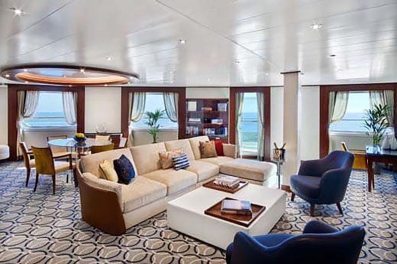 <p>A ship designed to look and feel like a luxury yacht, the <a href="https://cruises.affordabletours.com/Seabourn_Cruises/Seabourn_Encore/">Seabourn Encore</a> includes 300 suites, all with balconies, walk-in closets, and bathrooms that have marble touches. The Wintergarden Suites are even more deluxe, each with a dining area, a butler's pantry, and a solarium with a bathtub that provides sea views. Need more space? A neighboring cabin can be added to form a grand suite. </p>
