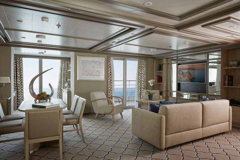<p><a href="https://www.silversea.com/ships/silver-muse.html">The Silver Muse</a> was designed with a focus on upper-category suites and connecting suites. Each comes with a dedicated butler — yes, please — and the Owner's Suite even includes a private veranda with floor-to-ceiling glass doors and a dining room for six. </p>
