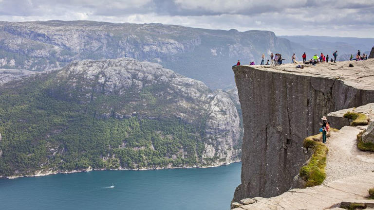 Preikestolen, or Pulpit Rock, looks over Norway's Lysefjord.