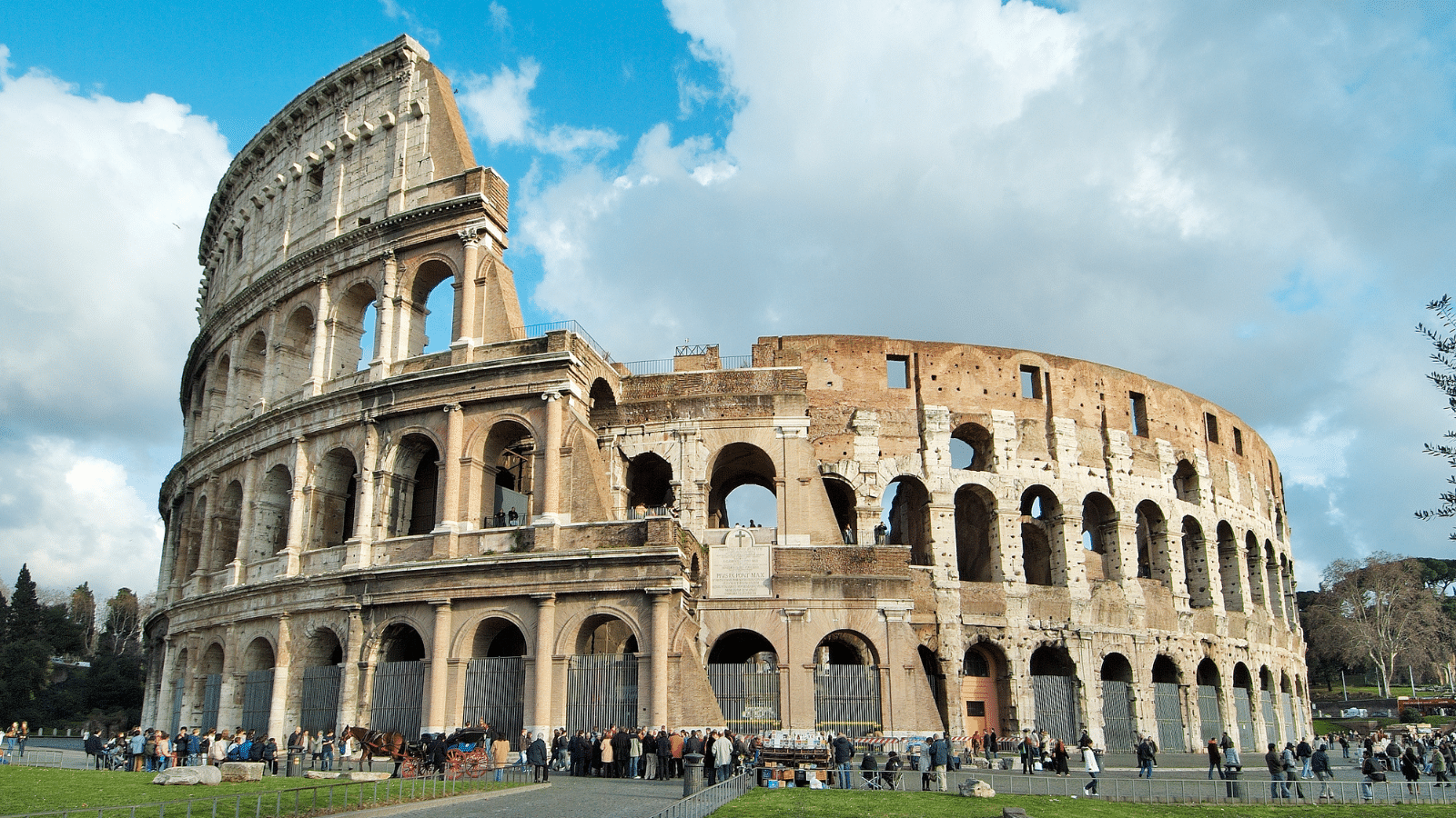 <p><span>The Colosseum in Rome is an amazing symbol of ancient Roman architecture and the vastness and grandeur of the ancient Roman Empire. The massive amphitheater, once the site of gladiatorial contests and games, is the most well-preserved amphitheater in the world. </span></p>